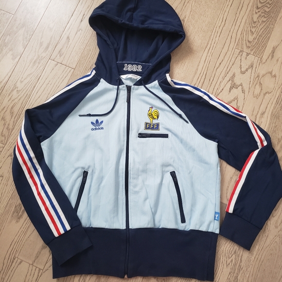 Adidas Orginals France Track Jacket Women's FIFA World Cup Hooded - Picture 3 of 8